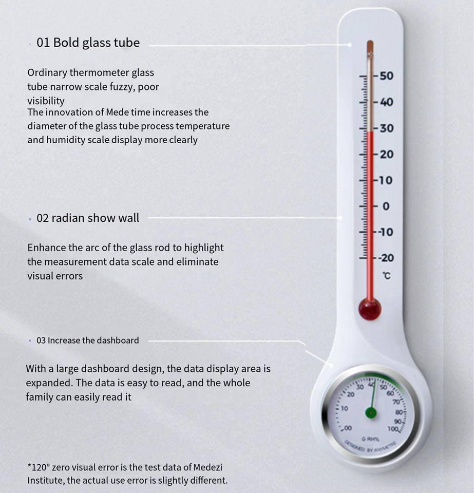 WALL Thermometer Hygrometer Indoor Outdoor Garden Home Room Temperature Humidity - image 2 of 4