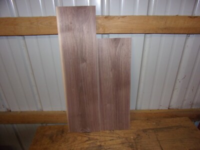 2 PC WALNUT LUMBER WOOD KILN DRIED BOARDS LOT 1870V  7/8'' THICK END MATCHED FLAT