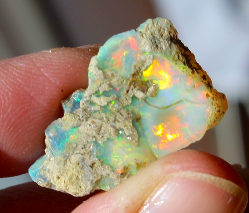 Opale de Feu Brute Multicolore d'Australie de 12,495 ct