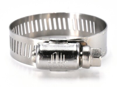 Jolly Ten SAE Size 28, 1-1/4'' to 2-1/4'' All 300 SS Worm Drive Hose Clamps JW028S