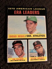 1971 Topps 1971 AL ERA Leaders #67 Jim Palmer Diego Segui Vintage Baseball Card