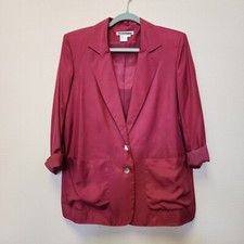 Winter Silks Jacket Blazer S Pink 100 Silk Vintage Boho Office Pockets Summer