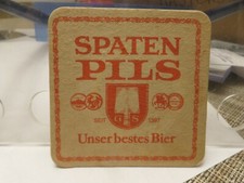 Vintage SPATEN PILS "OUR BEST BEER" GERMAN DOUBLE-SIDED COASTER