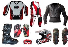 Ensemble Complet Kit De Combinaison Pour Moto Tout Terrain Adulte Ou Enfant