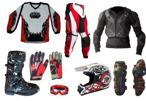 abbigliamento completo kit tuta per moto da cross fuoristrada adulto o  bambino | eBay
