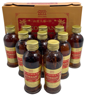 Korean Ginseng Drink Root in Bottle with Honey 4.23 FL. Oz Each - 10 PACK