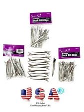 Soft N' Style Duck Bill Clips - Steel 12/bag Hair styling (4 Pack)