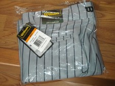 XXL GRAY w/ NAVY Pinstripe WILSON PRO Premium Baseball Adult Pants NEW WTA-4331