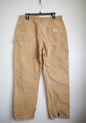 VTG Carhartt B01 BRN Double Knee Carpenter Pants 36 x 32 Loose 