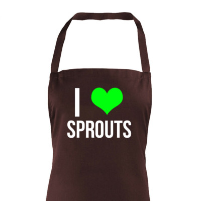 I Love Sprouts Kinderschürze   Kinder individuell bedruckte Schürzen   Kleinkind Junior Weihnachten