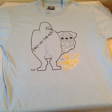 Pug T-shirt, 'Pugs are butt ugly', size L