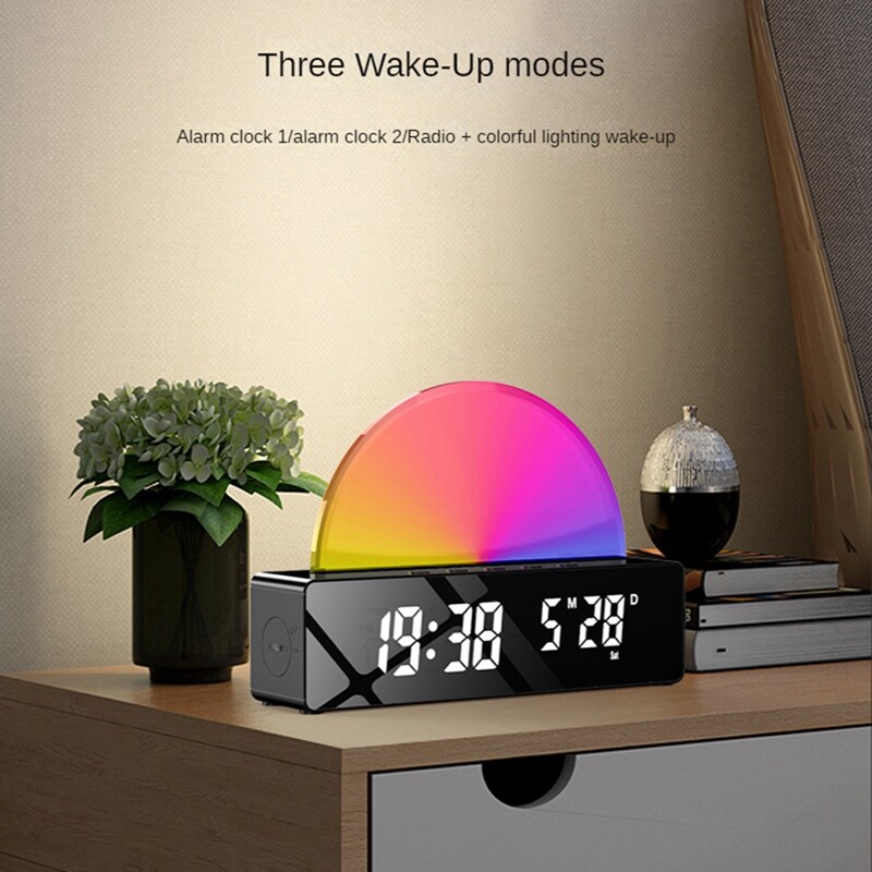 Sunrise Alarm Clock, Light Dawn Simulator, Bedside Sun Lamp Multi
