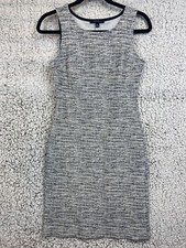 Hail3y:23 shift black & white tweed dress knee length stretch sleeveless size XS