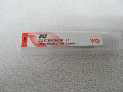 BRAND NEW IN THE BOX ''YG 07047, 4 Flute, Regular Length, Center Cut, HSS