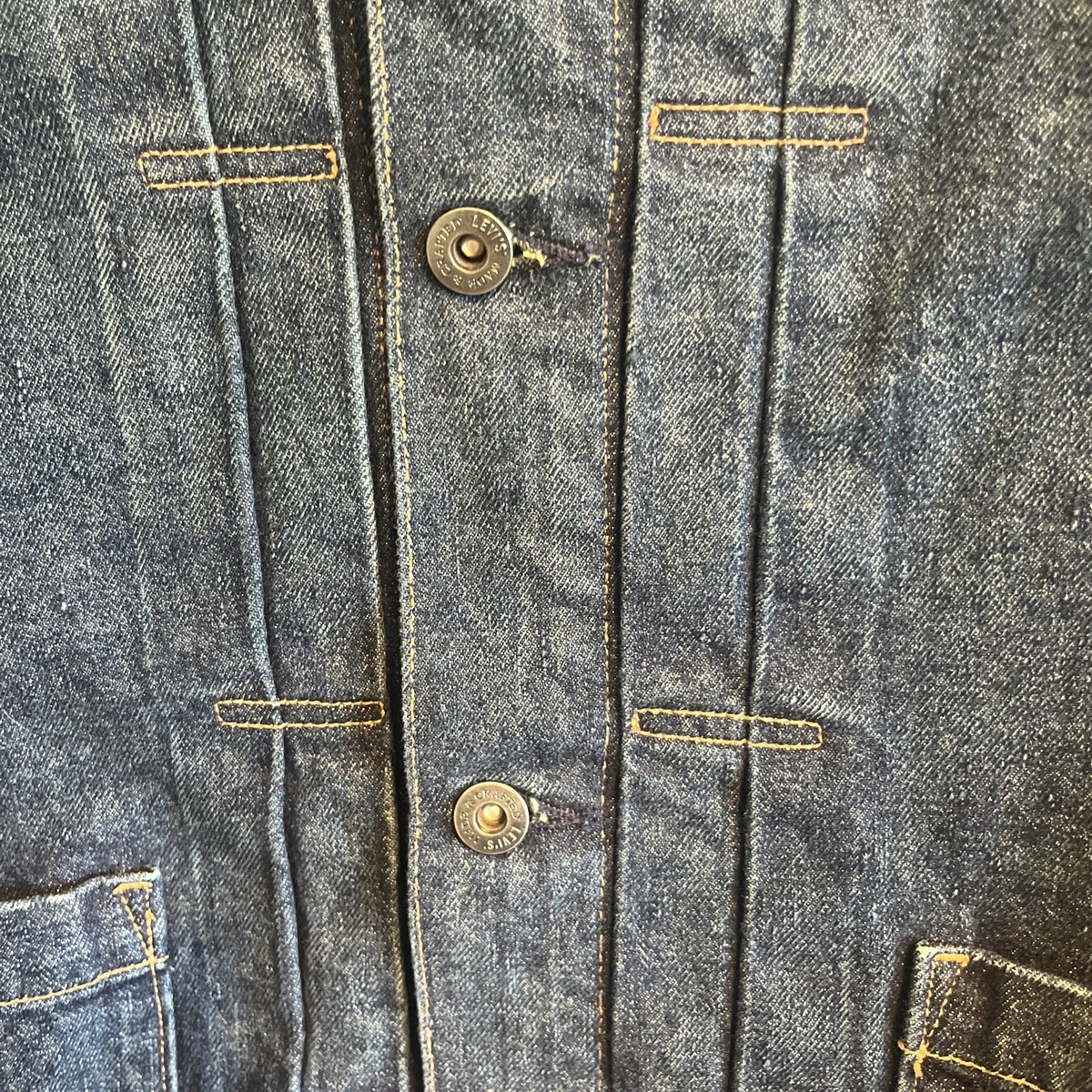 Levis Made & Crafted Type 3 Big E Denim Jean Trucker Jacket Levis Made & Crafted Type 3 Big E Denim Jean Trucker Jacket