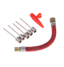 5 Pcs Sports Ball Inflator Inflating Kit w/ Ball Air Inf Pump Needles  Adapter