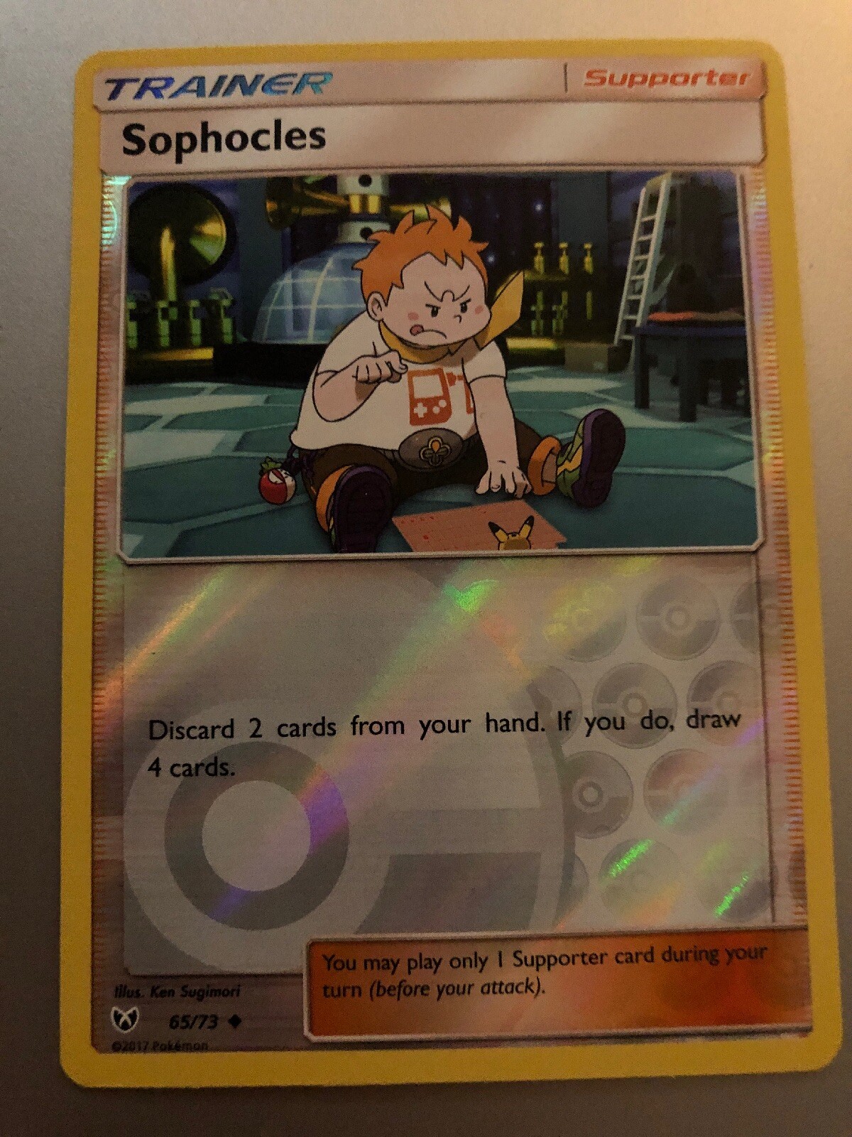 Sophocles 65/73 Uncommon Reverse Holo Shining Legends NM New Pokemon Card