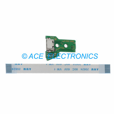 USB Charging Port Board JDS-050 JDS-055 12 Pin Sony PS4 Controller + Flex Cable