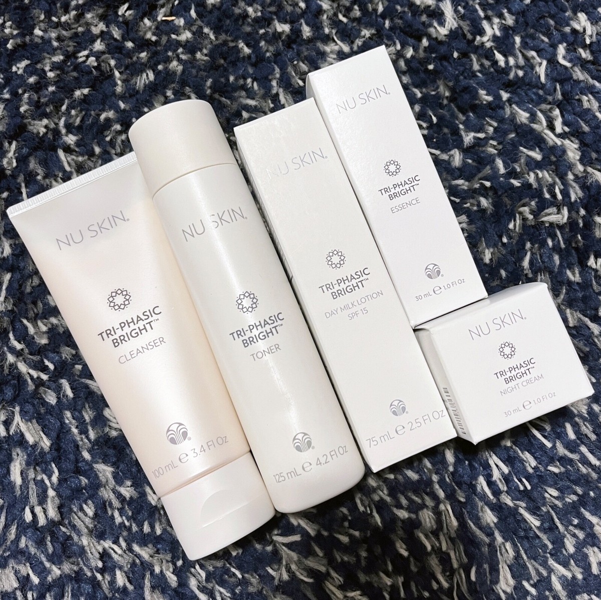 Nu Skin Nutricentials Tri Phasic Bright White Kit Cleanser Toner