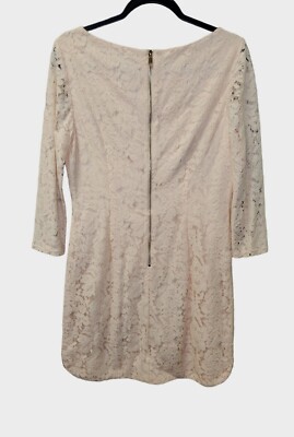 Vince Camuto Peach Lace Shift Dress Sz 8 Mini 3/4 Length Sleeves Round Neck 1932 | eBay Vince Camuto Peach Lace Shift Dress Sz 8 Mini 3/4 Length Sleeves Round Neck 1932 | eBay