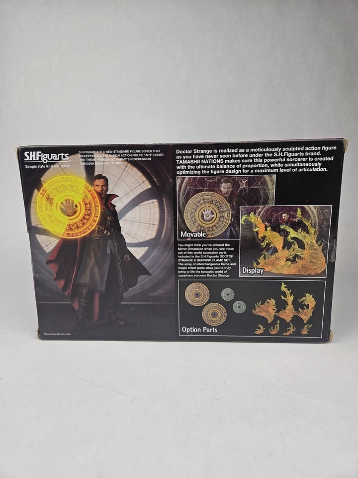 SH Figuarts Bandai DOCTOR EXTRAÑO Y Llama Ardiente Set Sellado Auténtico Foto 3 de 4