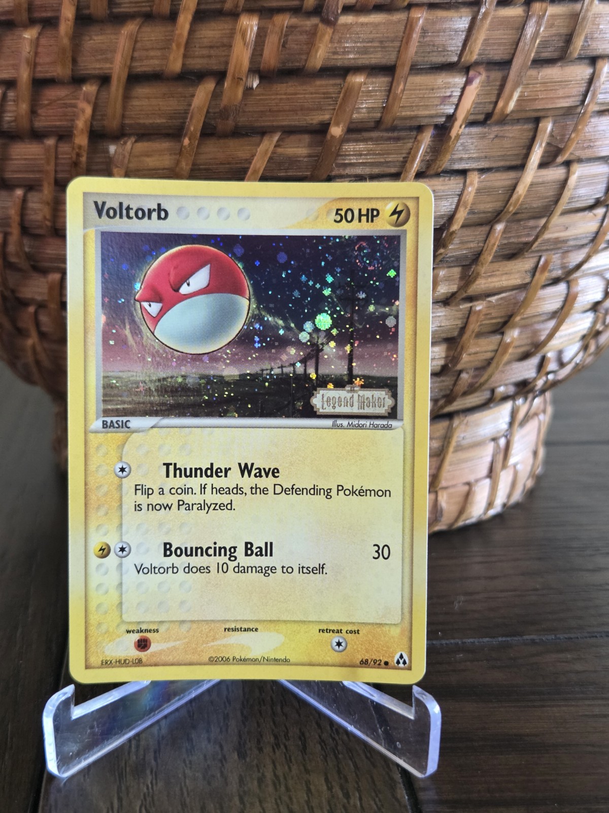 Pokemon Voltorb Reverse Holo Ex Legend Maker 68/92 - NM