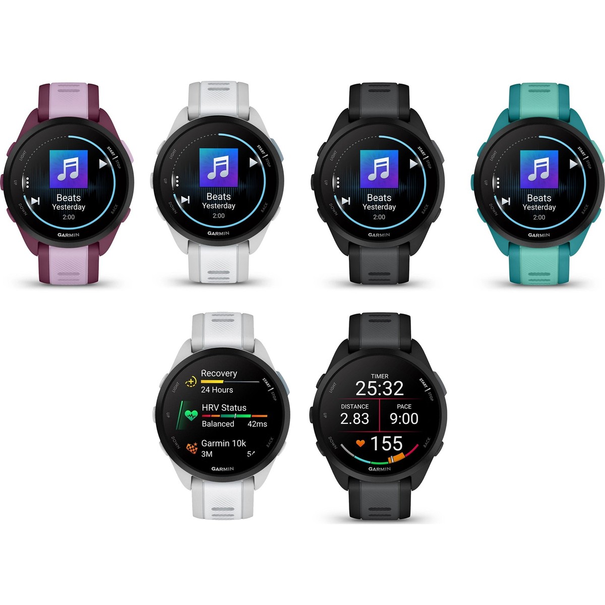 Garmin Forerunner 165 Running Smartwatch Colorful AMOLED Display 