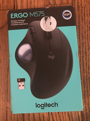 Logitech ERGO M575 Wireless Optical Trackball Mouse w/ USB Receiver Black