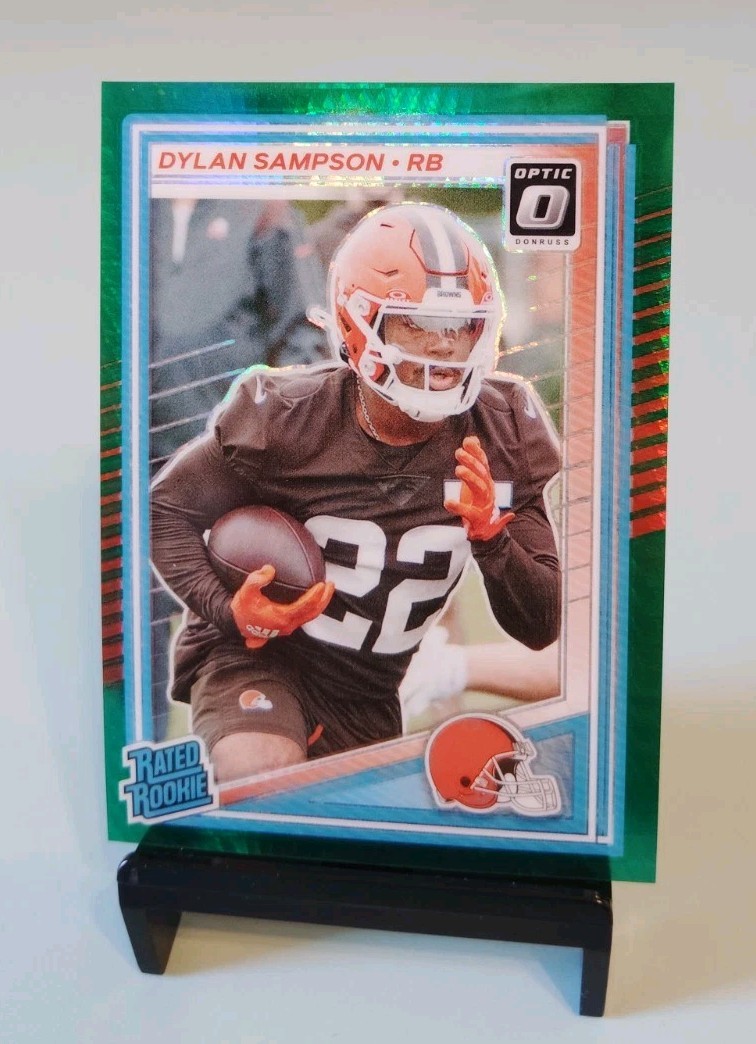 2025 Donruss Optic Dylan Sampson RC #238 Rated Rookie Green Hyper Browns