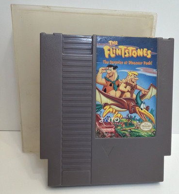 Flintstones Surprise at Dinosaur Peak Nintendo NES +Collector Case Authentic