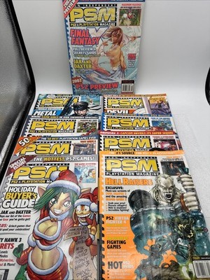 Lot 9 Vintage 2001/02 PSM PlayStation Magazine Issues 44,45,47,49,50,51,52,53,54
