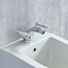 Mono Bidet Mixer With Pop Up Waste - Tre Mercati Victoria Bianco