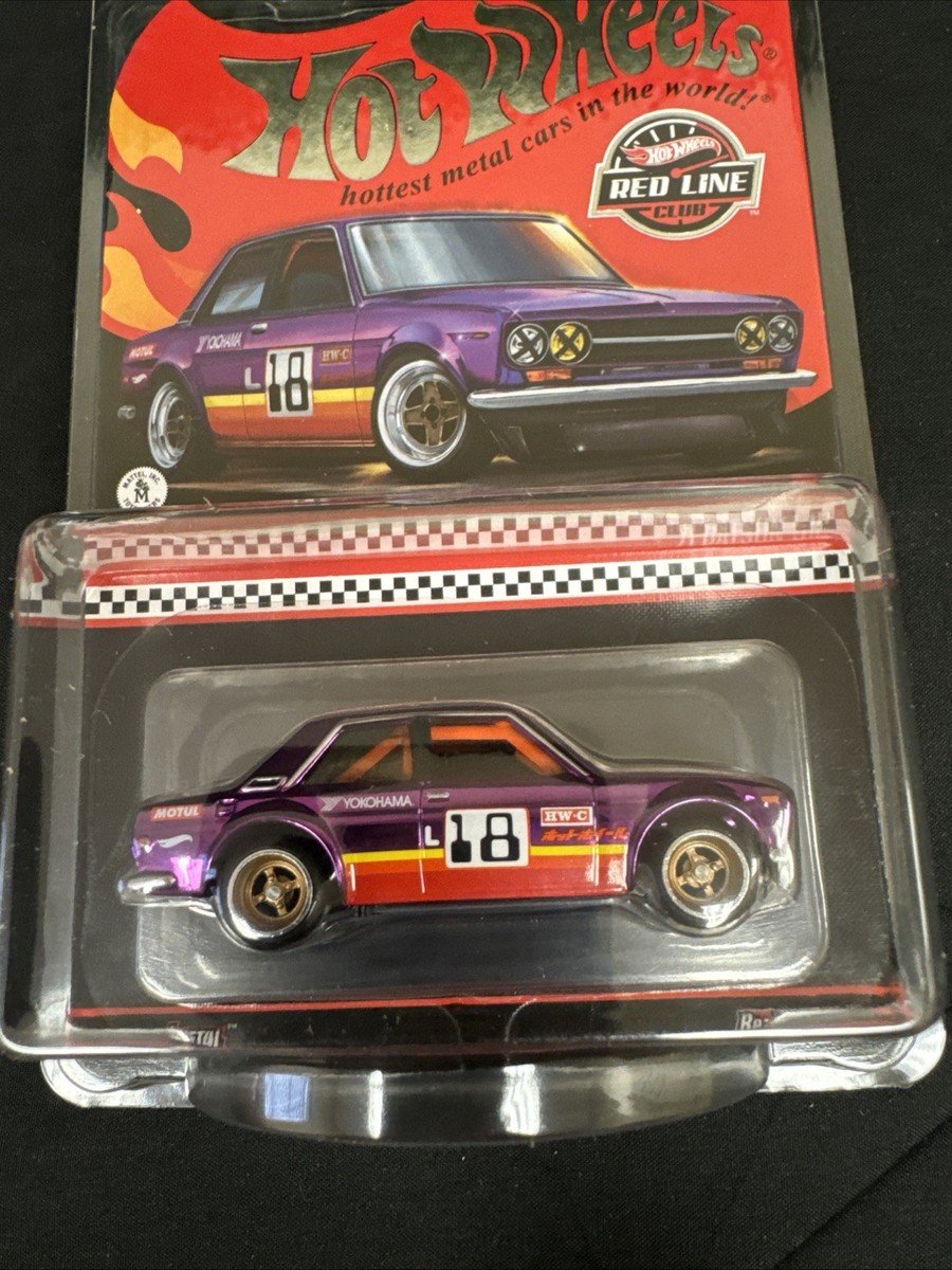 Hot Wheels RLC Exclusive Purple '71 Datsun 510 Diecast Car Red
