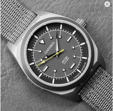 CADISEN TI-7 Autodyne Titanium steel Automatic Mechanical Canvas Wristwatch