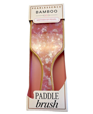 Brand New / Pearlessence - Bamboo Paddle Brush with Pink Mother of Pearl