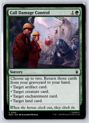 Call Damage Control 162 Common Marvel Super Heroes Magic: The Gathering NM