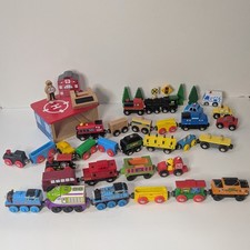 Thomas the Train Engine and Friends Vtg Wooden Train Set. Lot With Accessories