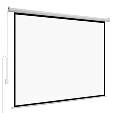 120in 4:3 1080P Motorized Projector Screen & Remote Control Wall Mounted