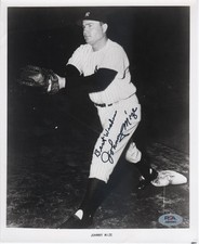 Johnny Mize 8 x 10 Autographed Black & White Photo PSA/DNA  Authentic