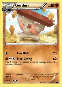 Gurdurr Uncommon Dark Explorers 59/108 Pokémon TCG