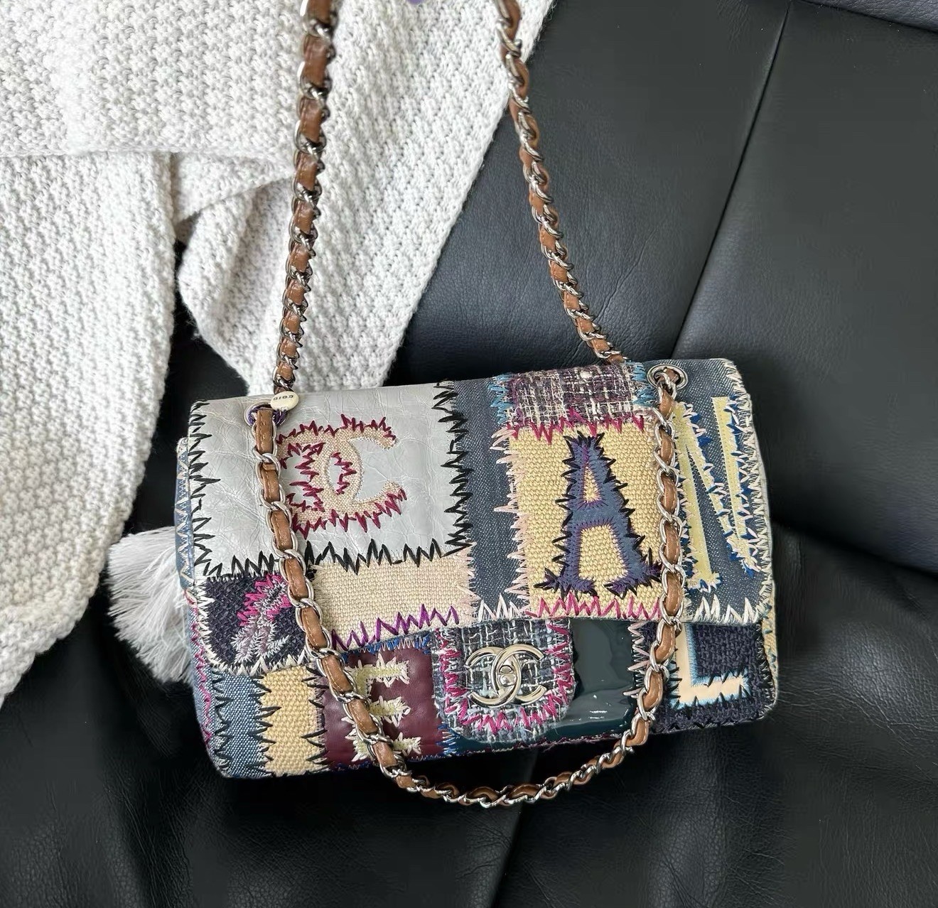 Chanel Multicolor Patchwork Jumbo 2012 - image 2
