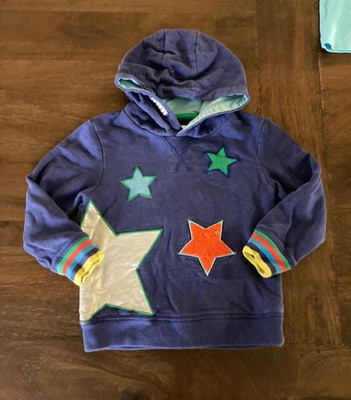 Mini Boden Stars Pullover Hoodie Sweatshirt 2-3Y