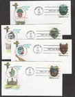#1834-1837 15c Indian Masks USA -Set of 4 House of Farnam FDCs
