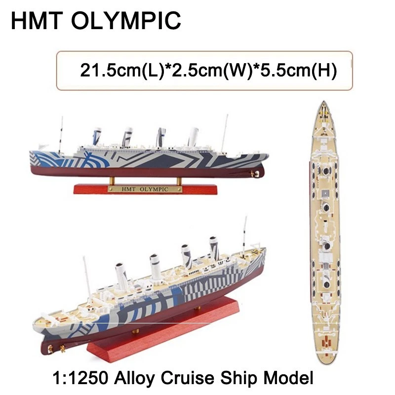 1:1250 Alloy Diecast Cruise Ship Model HMT Olympic Ocean Liner Collection - 1911 - Image 2 of 4
