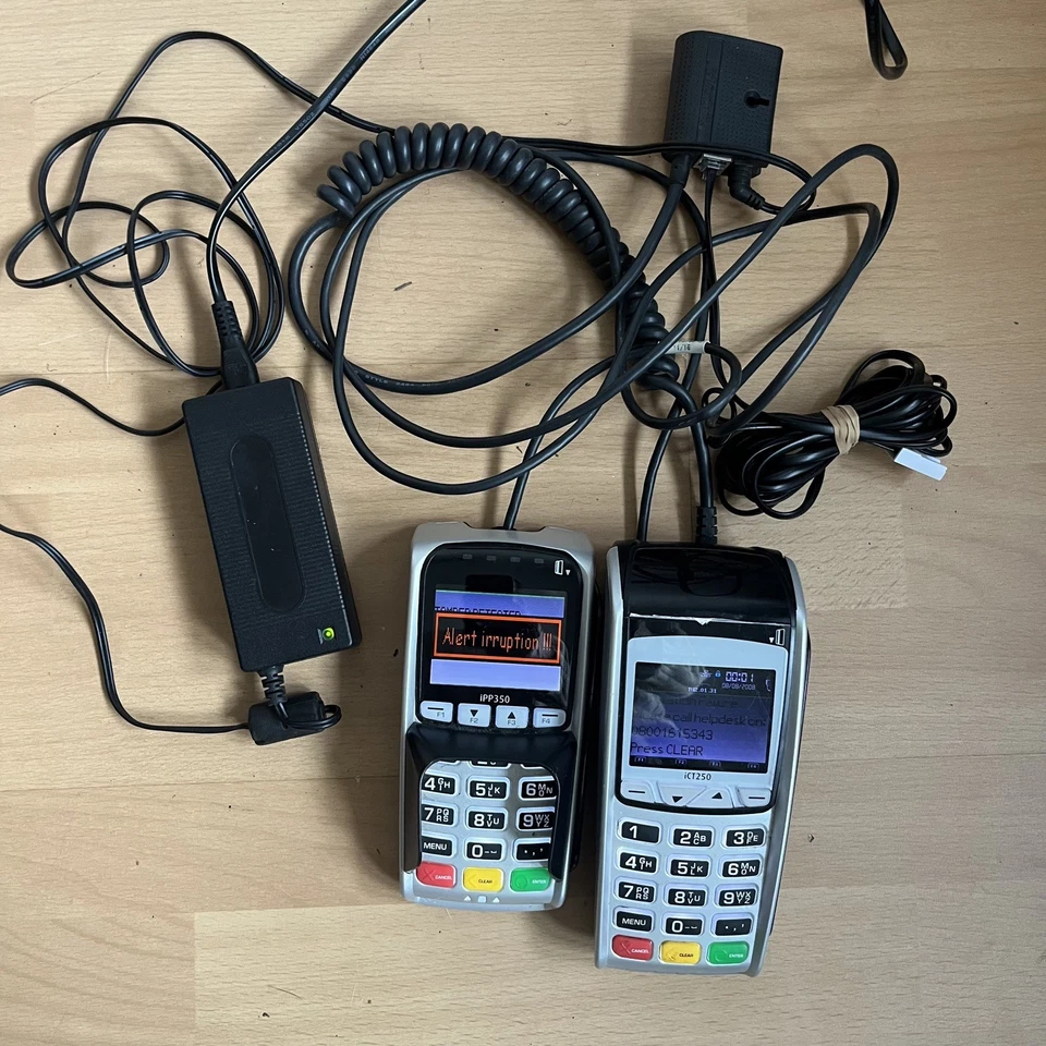 ingenico iCT250 + iPP350 Countertop Credit Card Terminal w/ cables power supply - Image 2 of 4