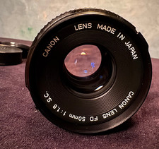 Canon FD 50mm 1.8 S.C. Clean and Smooth. W/ caps and Vivitar UV filter