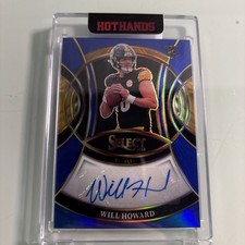 2025 Panini Select Will Howard Blue Prizm Rookie Autograph and # 28/149!!