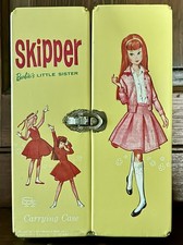 Vintage 1964 Mattel Skipper "Barbie's Little Sister" Yellow Vinyl Carrying Case