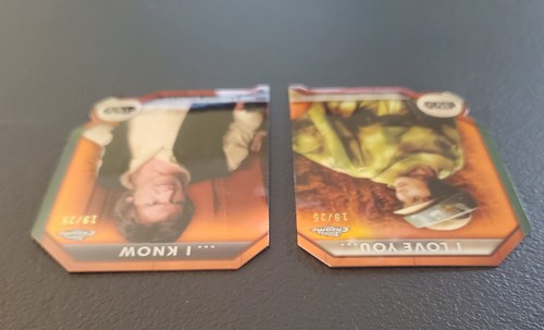 2024 chrome card MATCHED SET topps LOVE YOU know HAN LEIA star wars 19/25 diecut - Picture 4 of 6