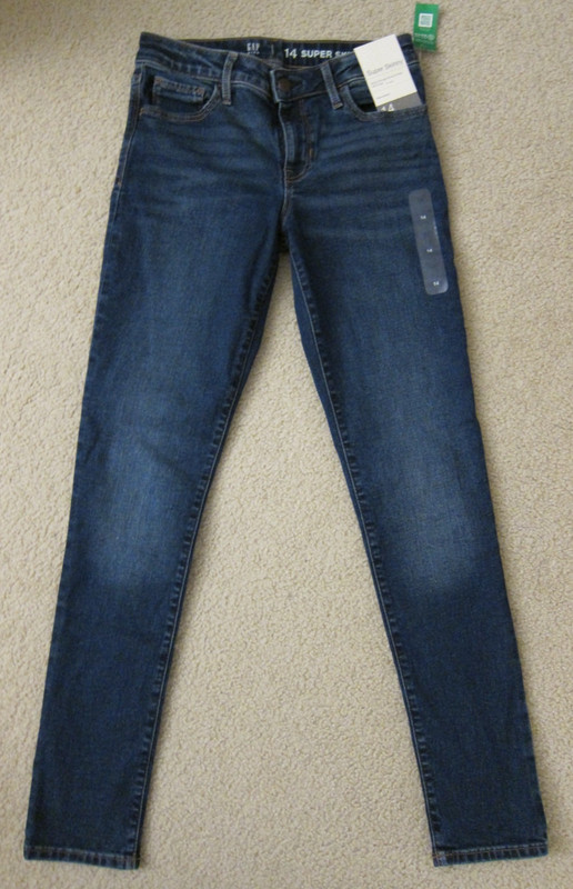 New w/ Tags - Gap Kids Super Skinny High Stretch Dark Wash  Jeans - Size 14